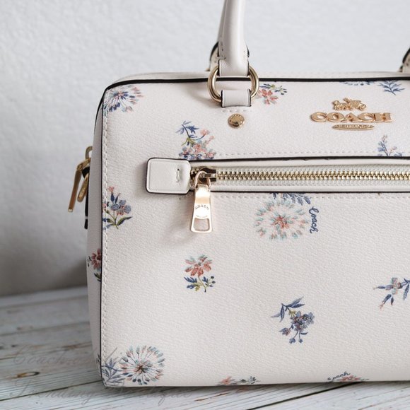 NWT Coach Dandelion Floral Print Rowan Satchel - Picture 5 of 13
